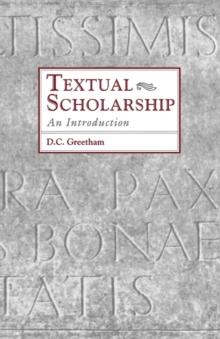 Textual Scholarship : An Introduction