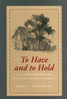 To Have and to Hold : Slave Work and Family Life in Antebellum South Carolina