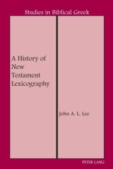 A History of New Testament Lexicography