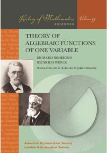 Theory of Algebraic Functions of One Variable