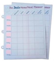 Dodo Pad Weekly Wipe-Clean Menu / Meal Planner : Suitable for Dodo Pad, Acad-Pad Desk Diaries and Dodo Blank Book