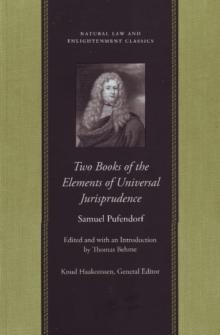 Two Books of the Elements of Universal Jurisprudence