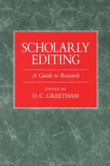 Scholarly Editing : A Guide to Research