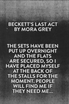 Beckett's Last Act