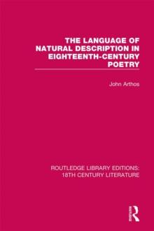 The Language of Natural Description in Eighteenth-Century Poetry