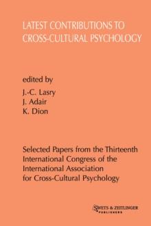 Latest Contributions to Cross-cultural Psychology