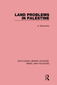 Land Problems in Palestine