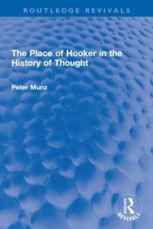 The Place of Hooker in the History of Thought