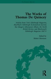 The Works of Thomas De Quincey, Part III vol 16