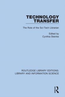 Technology Transfer : The Role of the Sci-Tech Librarian