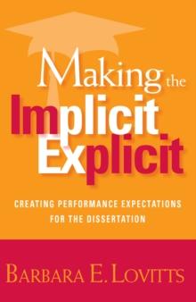 Making the Implicit Explicit : Creating Performance Expectations for the Dissertation