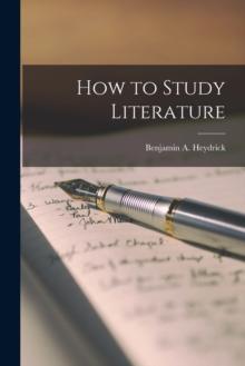 How to Study Literature