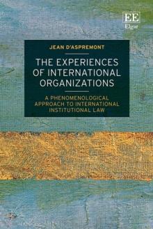 Experiences of International Organizations : A Phenomenological Approach to International Institutional Law