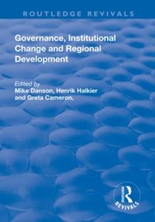 Governance, Institutional Change and Regional Development