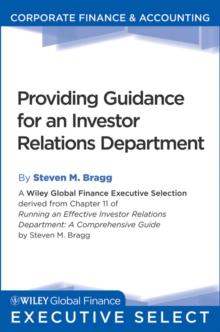 Providing Guidance for an Investor Relations Department