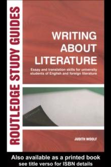 Writing About Literature : Essay and Translation Skills for University Students of English and Foreign Literature