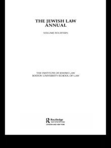 The Jewish Law Annual Volume 14