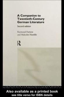 A Companion to Twentieth-Century German Literature