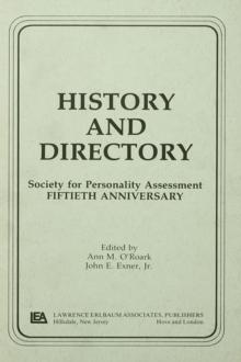 History and Directory : Society for Personality Assessment Fiftieth Anniversary