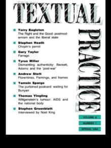 Textual Practice : Volume 8, Issue 1