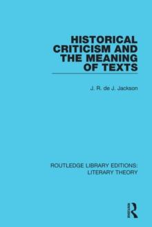 Historical Criticism and the Meaning of Texts