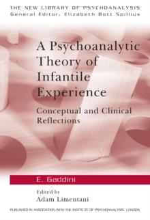 A Psychoanalytic Theory of Infantile Experience : Conceptual and Clinical Reflections