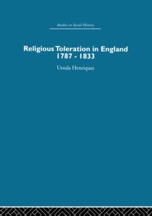 Religious Toleration in England : 1787-1833