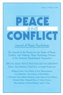 Peace Psychology in Germany : A Special Issue of Peace and Conflict