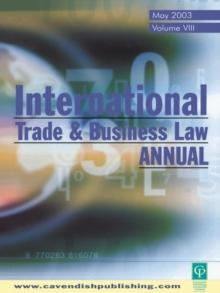 International Trade and Business Law Review : Volume VIII