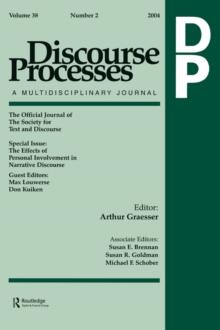 The Effects of Personal Involvement in Narrative Discourse : A Special Issue of Discourse Processes