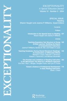 Reading : A Special Issue of Exceptionality