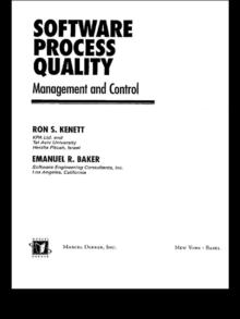 Software Process Quality : Management and Control