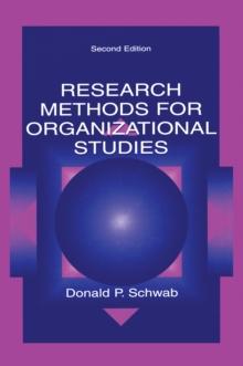 Research Methods for Organizational Studies