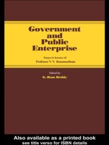 Government and Public Enterprise : Essays in Honour of Professor V.V. Ramanadham