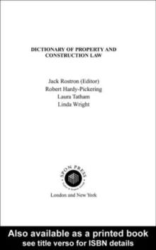 Dictionary of Property and Construction Law