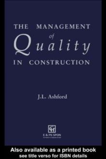 The Management of Quality in Construction