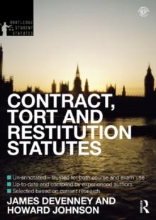 Contract, Tort and Restitution Statutes 2012-2013