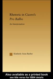 Rhetoric in Cicero's Pro Balbo