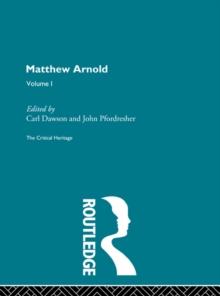 Matthew Arnold : The Critical Heritage Volume 1 Prose Writings