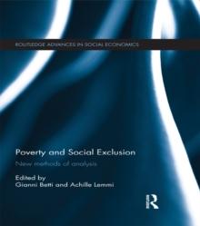 Poverty and Social Exclusion : New Methods of Analysis