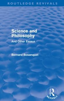 Science and Philosophy (Routledge Revivals) : And Other Essays