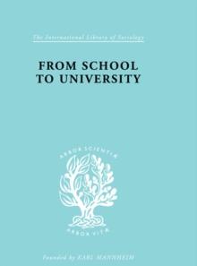 From School to University : A Study with Special Reference to University Entrance