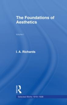 Foundations of Aesthetics Vol 1