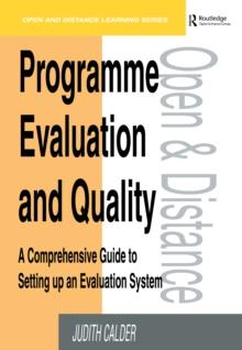 Programme Evaluation and Quality : A Comprehensive Guide to Setting Up an Evaluation System