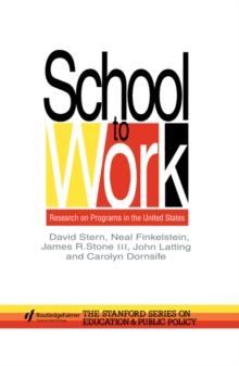 School To Work : Research On Programs In The United States