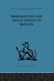 Immigration and Social Policy in Britain