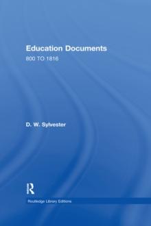 Education Documents : ENGLAND AND WALES 800 TO 1972