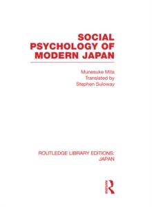 Social Psychology of Modern Japan