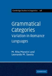 Grammatical Categories : Variation in Romance Languages