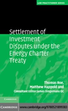 Settlement of Investment Disputes under the Energy Charter Treaty